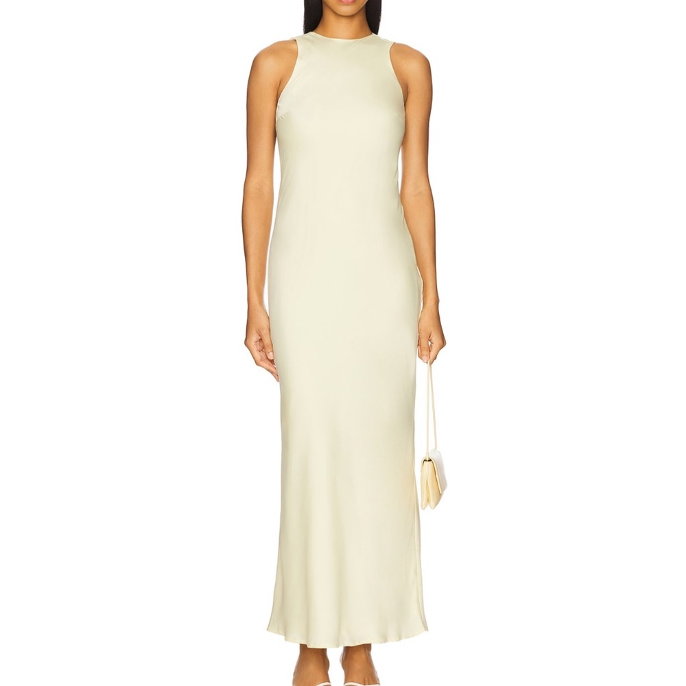 REVOLVE Liora Maxi Dress in Butter Cream - Minimal Slip Gown